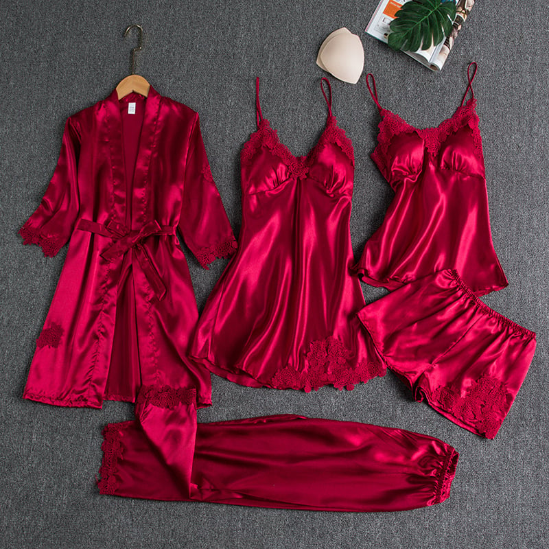 Rebecca | 5-Piece Lace Nightwear Set