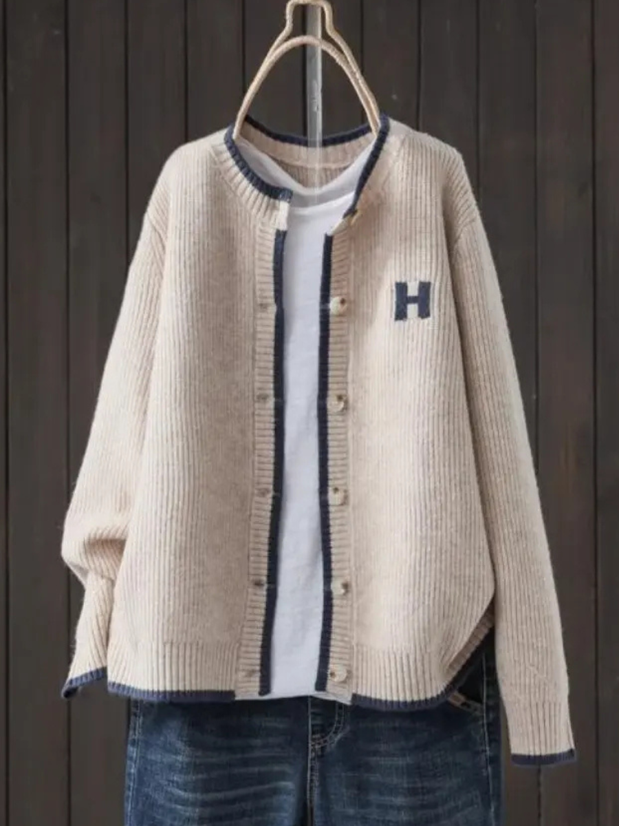 Harlow | Varsity Knit Cardigan