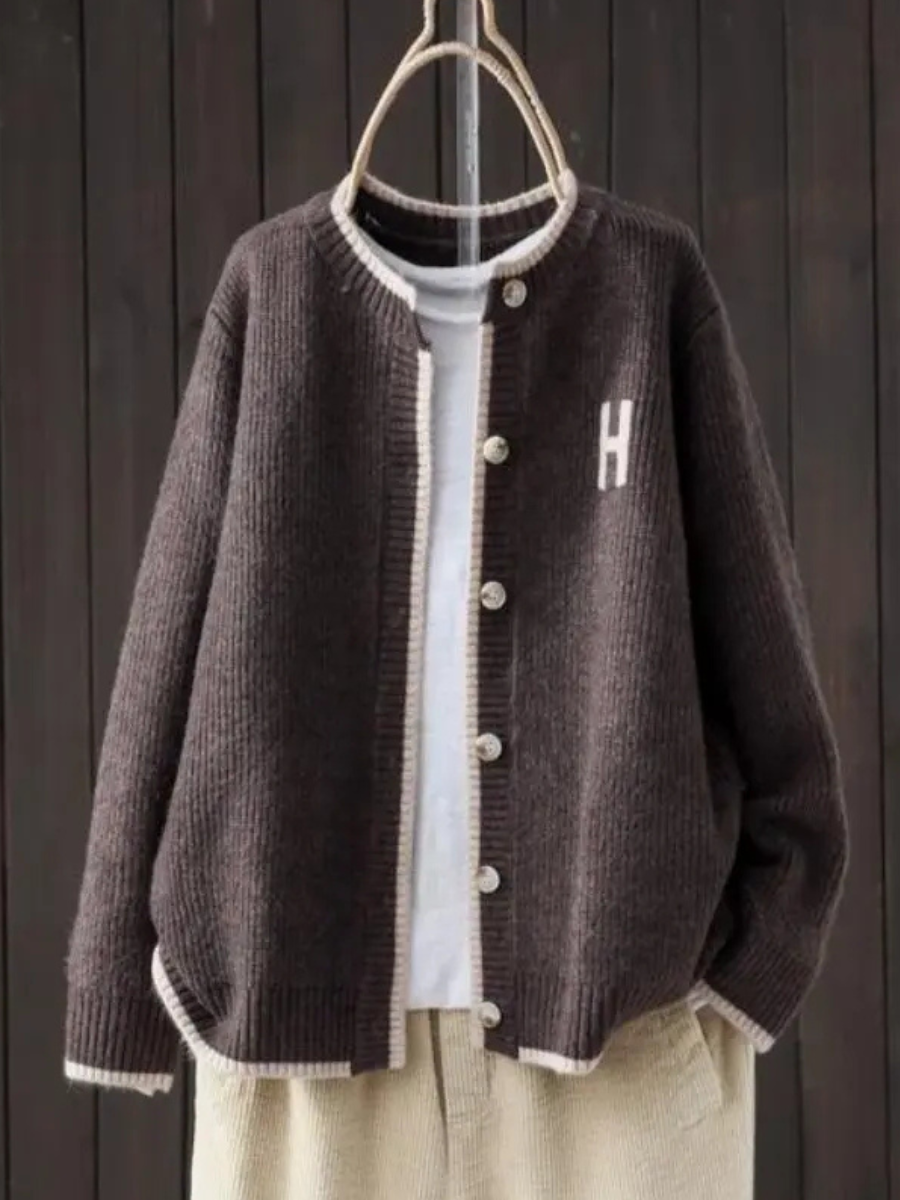 Harlow | Varsity Knit Cardigan