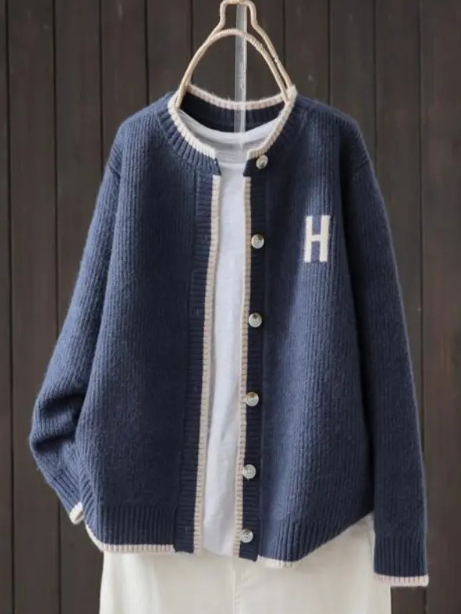 Harlow | Varsity Knit Cardigan
