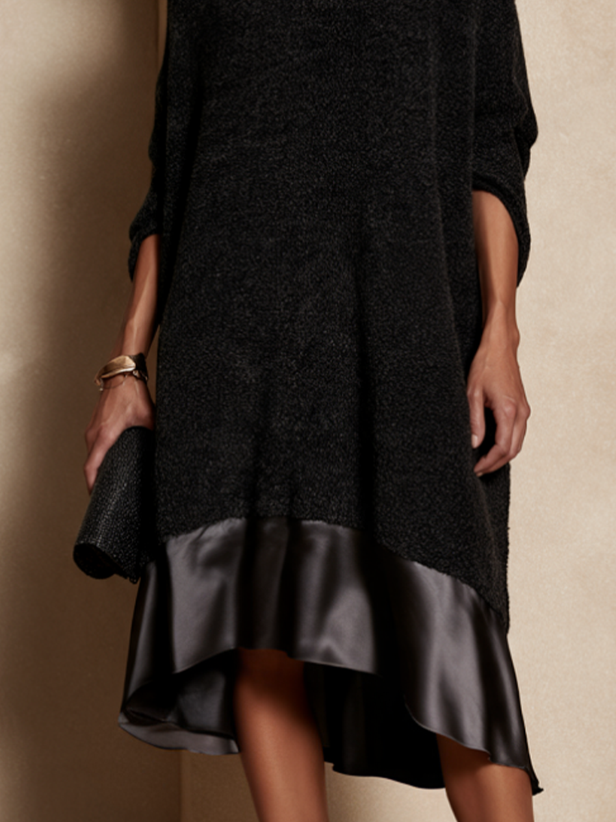 Women's Casual Long-Sleeve Knit Midi Dress