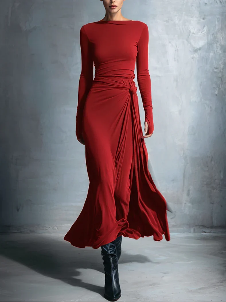 Naiara ❘ Maxi dress with side knot