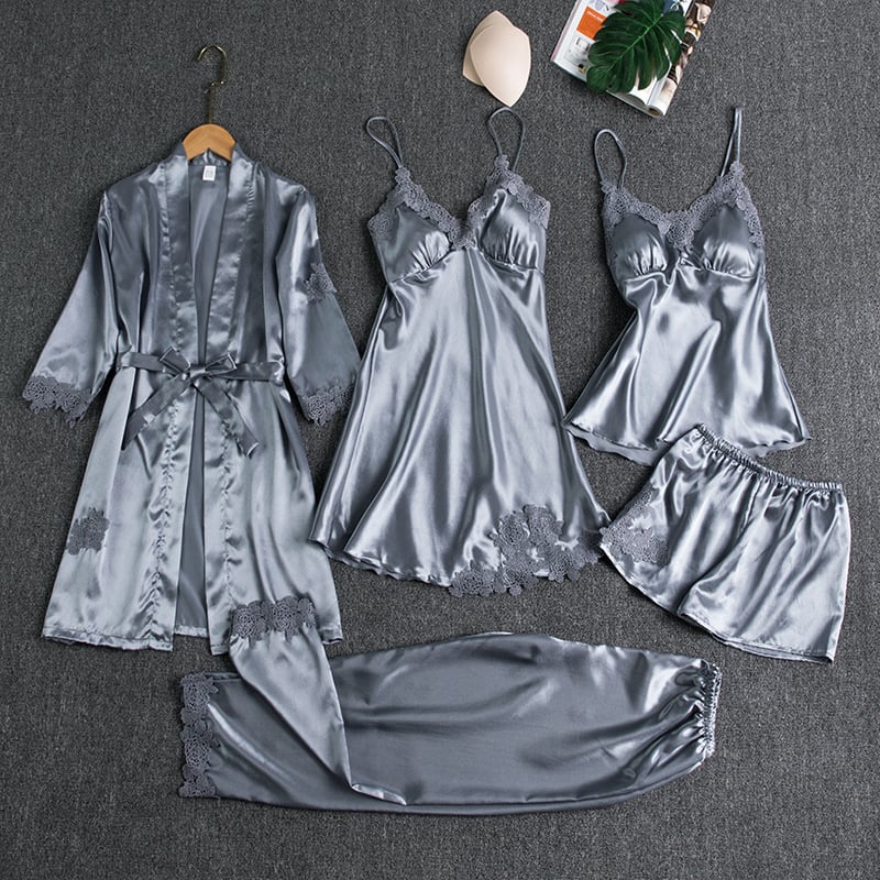 Rebecca | 5-Piece Lace Nightwear Set