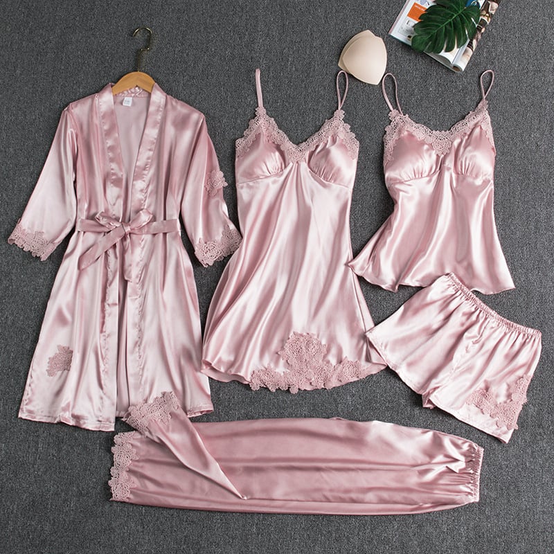 Rebecca | 5-Piece Lace Nightwear Set