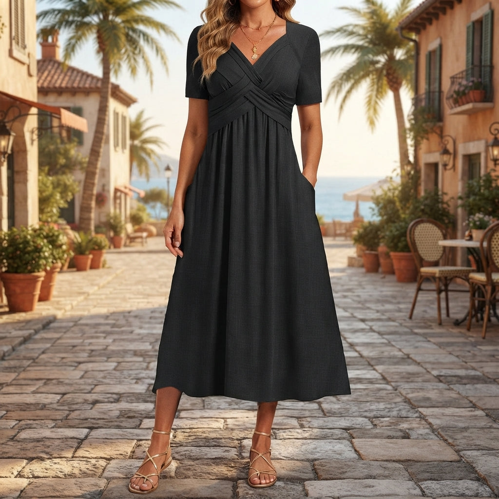 Leia | Elegant Dress with Tummy Coverage