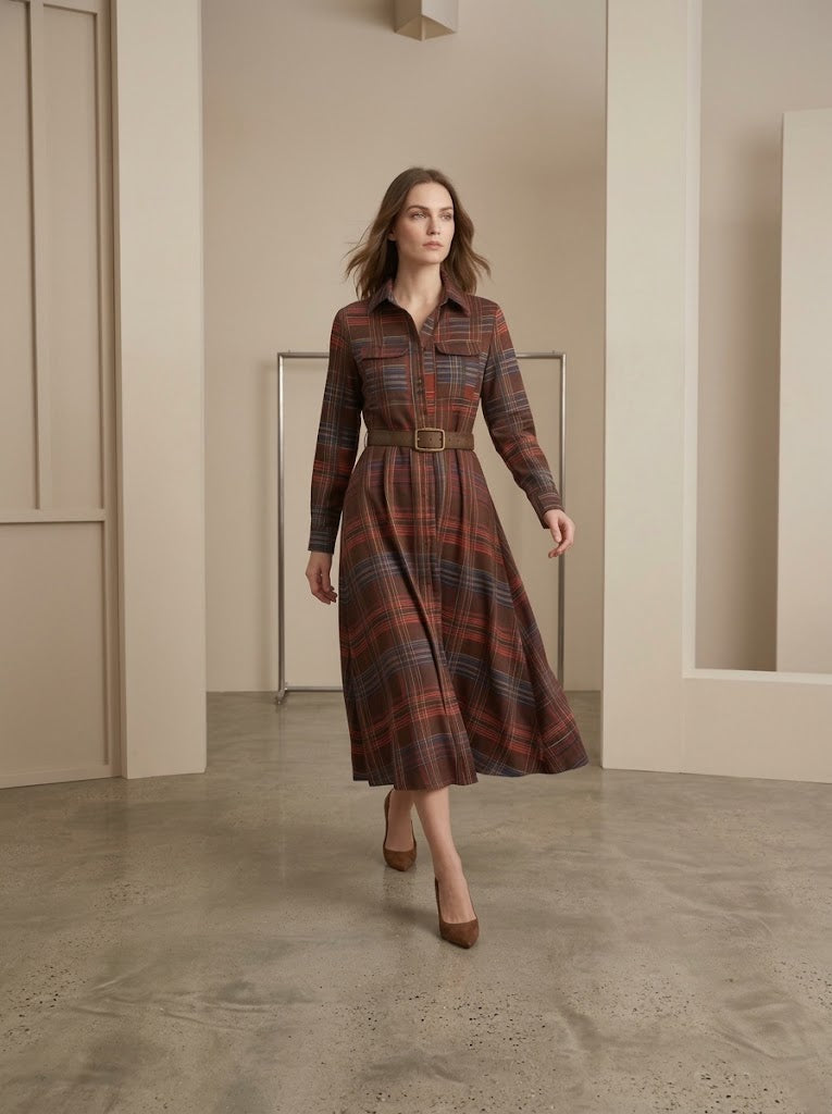 Mireline - Classic Button-Up Shirt Dress