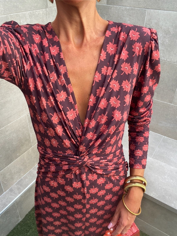 The Tanja | Midnight Floral Knot Dress™