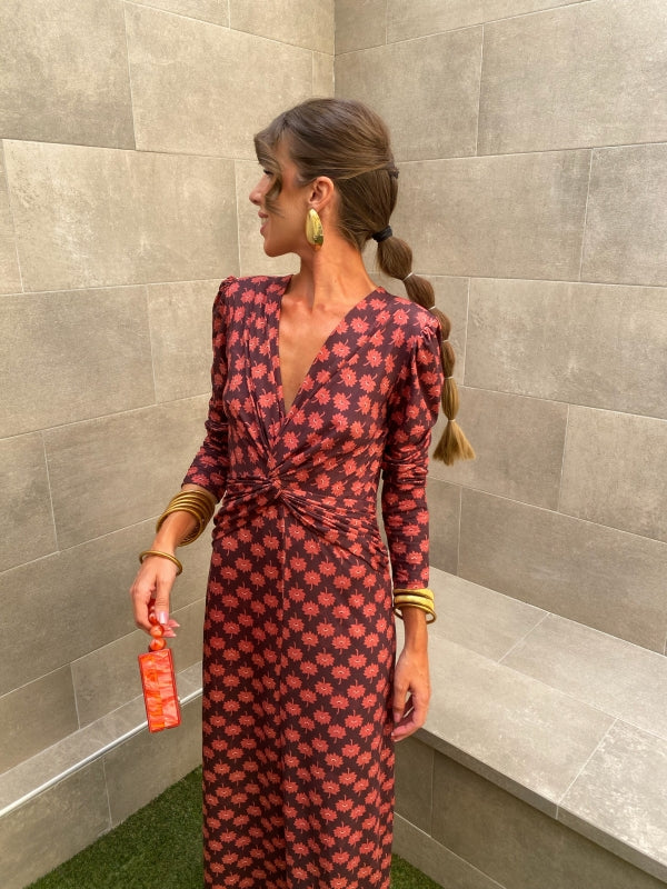 The Tanja | Midnight Floral Knot Dress™