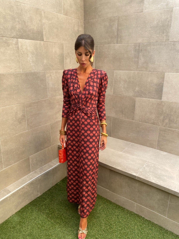 The Tanja | Midnight Floral Knot Dress™