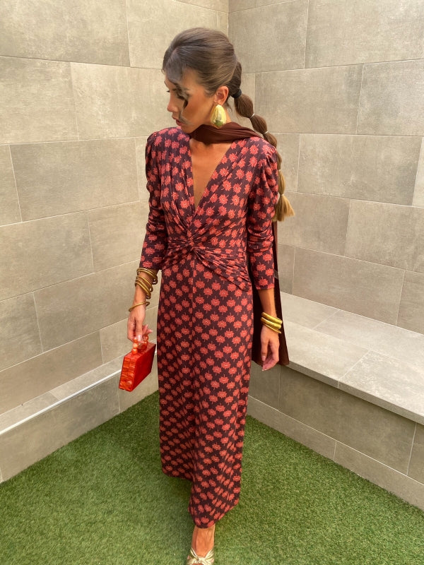 The Tanja | Midnight Floral Knot Dress™