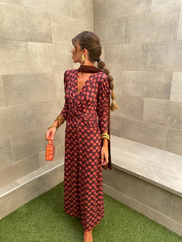 The Tanja | Midnight Floral Knot Dress™
